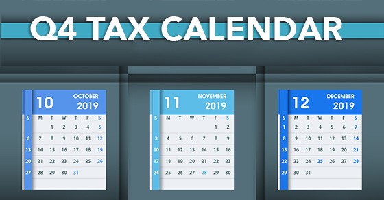 2019 Q4 Tax Calendar IMAGE
